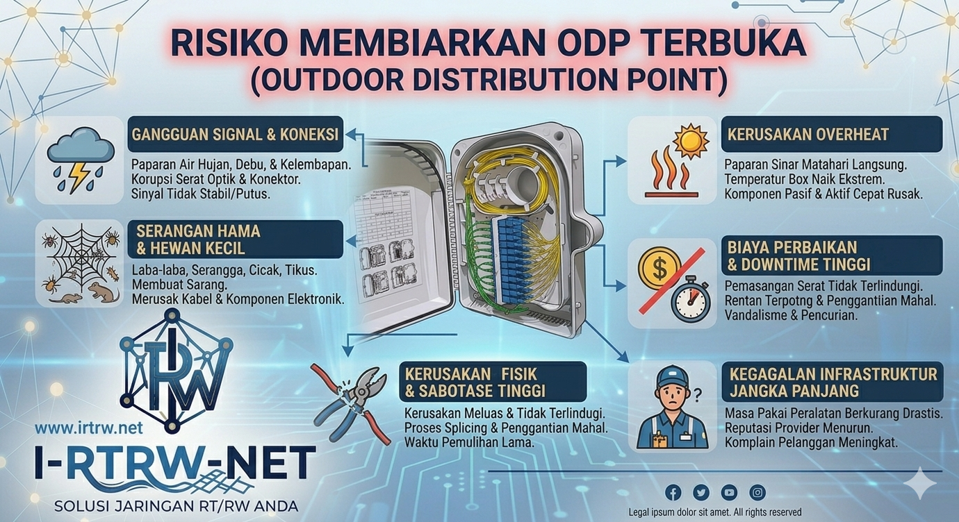 Alasan Teknis Mengapa Tutup ODP Dibiarkan Terbuka di Tiang