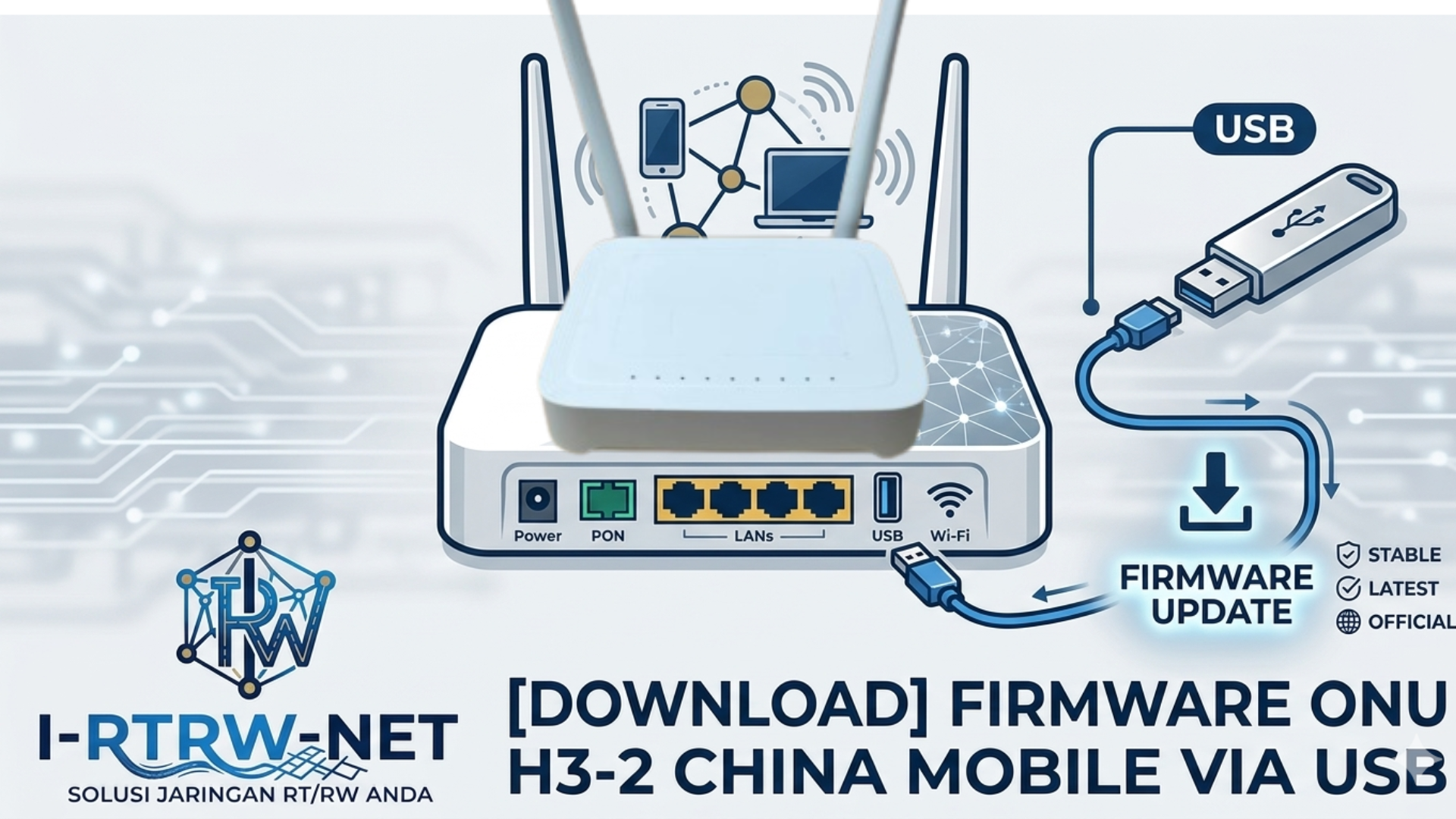 Firmware ONU H3-2 China Mobile Update/Reset via USB