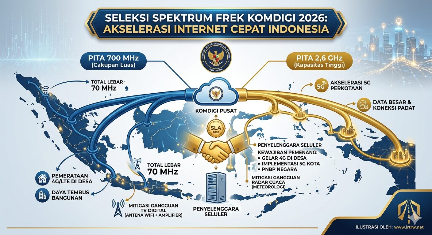 Komdigi Lelang Frekuensi 700 MHz & 2,6 GHz