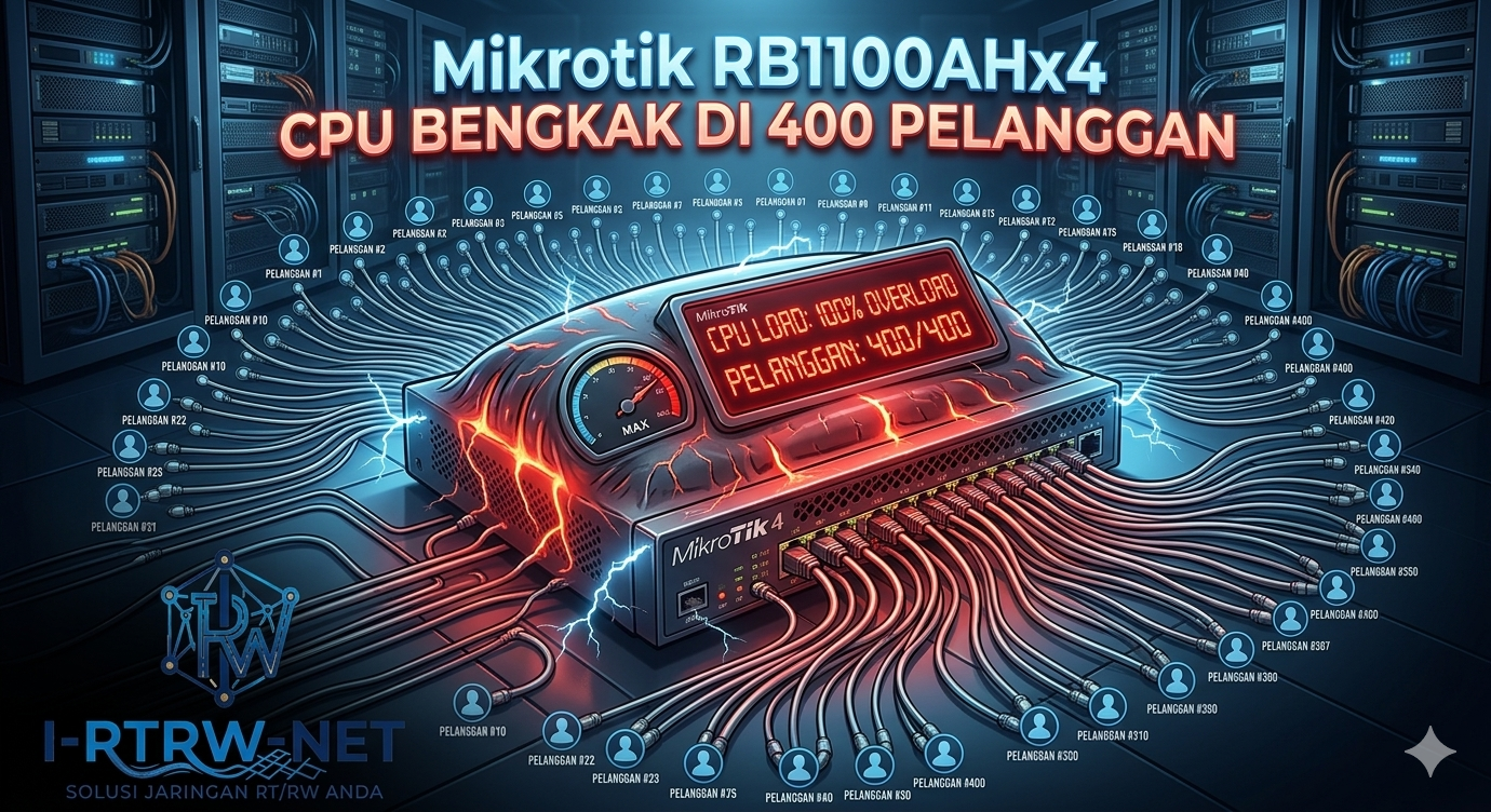 Mikrotik RB1100AHx4 CPU Bengkak di 400 Pelanggan