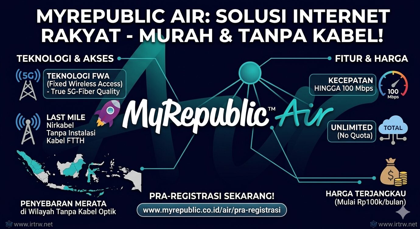 MyRepublic Air: Internet Tanpa Kabel Berteknologi FWA Mirip IRA