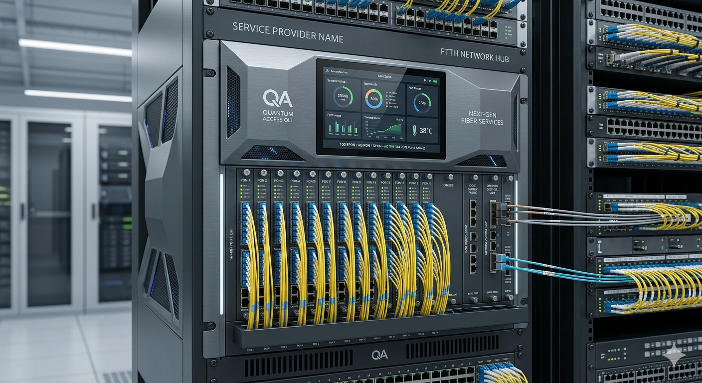 OLT di rak server quantum internet data center
