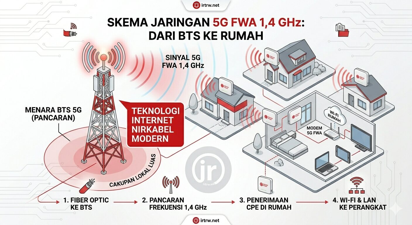 Skema 5G FWA 1,4 GHz Yang di Pakai Internet Rakyat