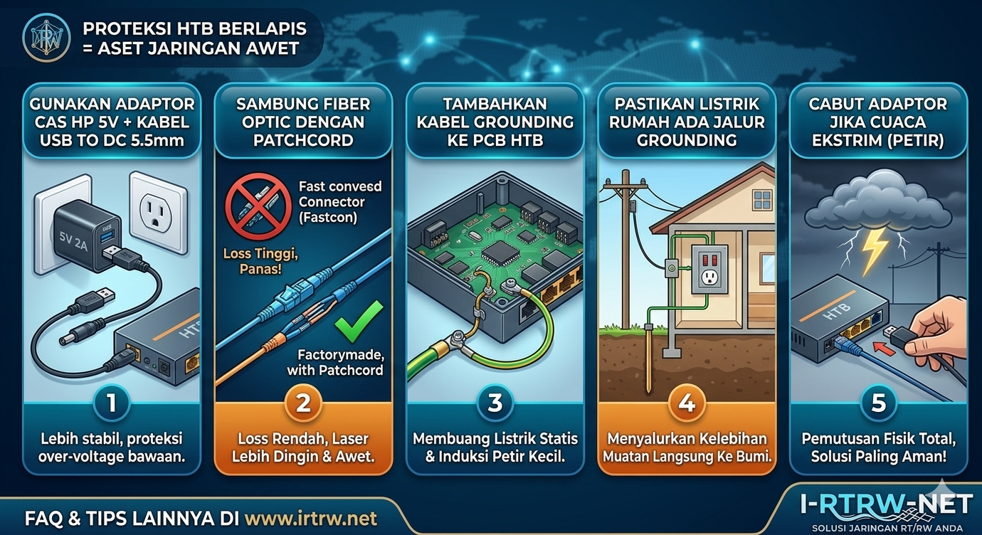 Solusi Agar HTB Awet Anti Lonjakan Listrik Akibat Petir