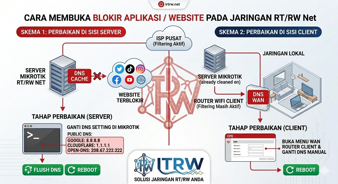 Solusi Website / Aplikasi Terblokir Pada Jaringan Internet