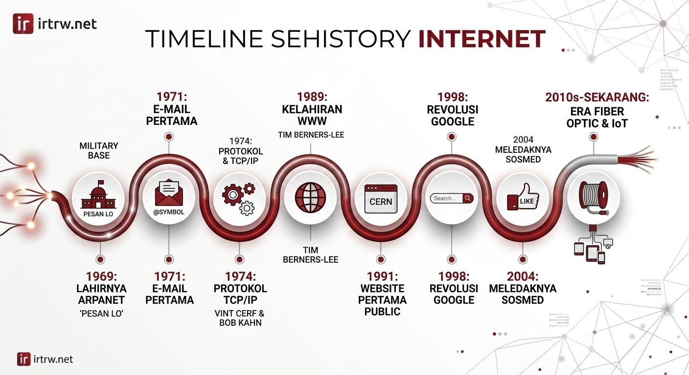 Visualisasi Timeline Sejarah Internet irtrw.net