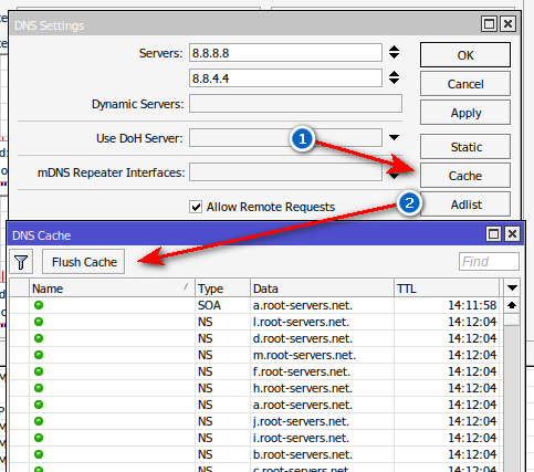 cara flush dns mikrotik
