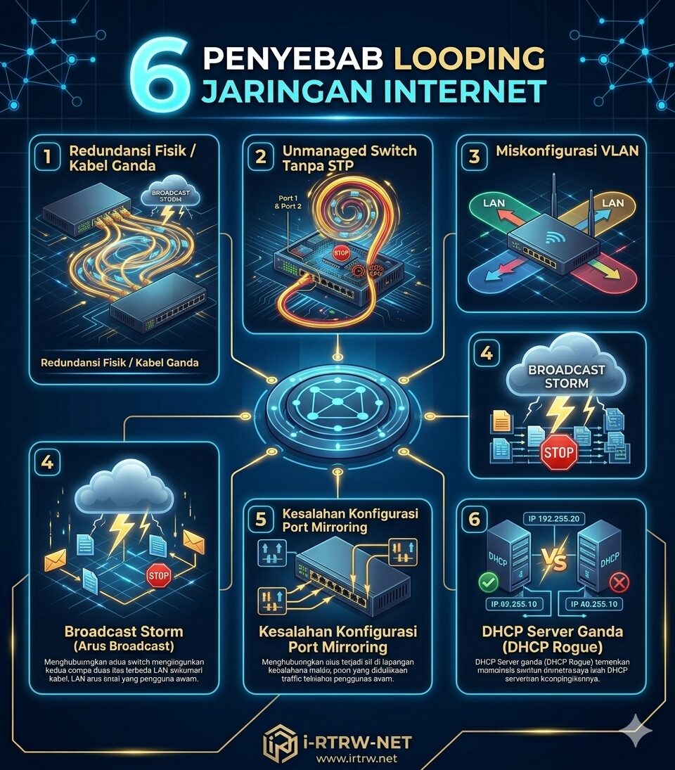 6 Penyebab Looping Jaringan Internet