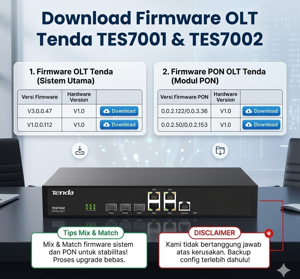 Firmware OLT Tenda TES7001 & TES7002