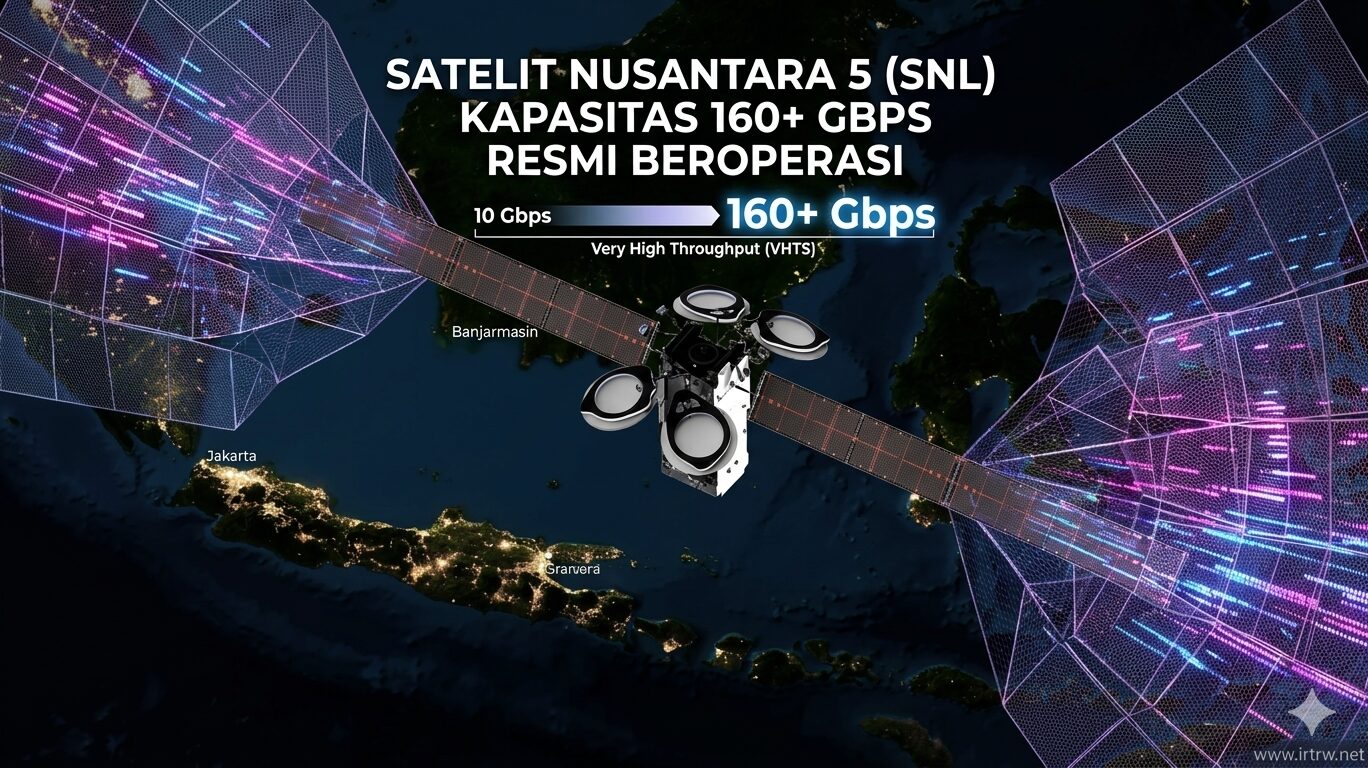 Satelit Nusantara 5 (SNL) Kapasitas 160+ Gbps Resmi Beroperasi