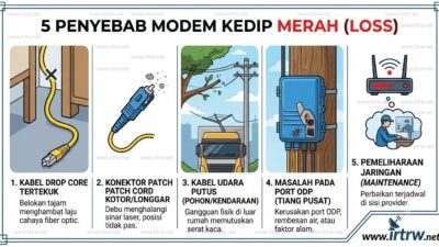 5 Penyebab Kenapa Modem Kedip Merah (LOSS)?