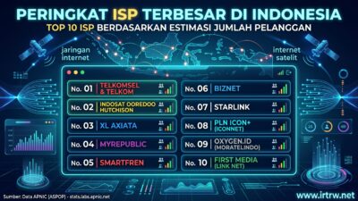 Peringkat ISP di Indonesia dengan Jumlah Pelanggan Terbanyak