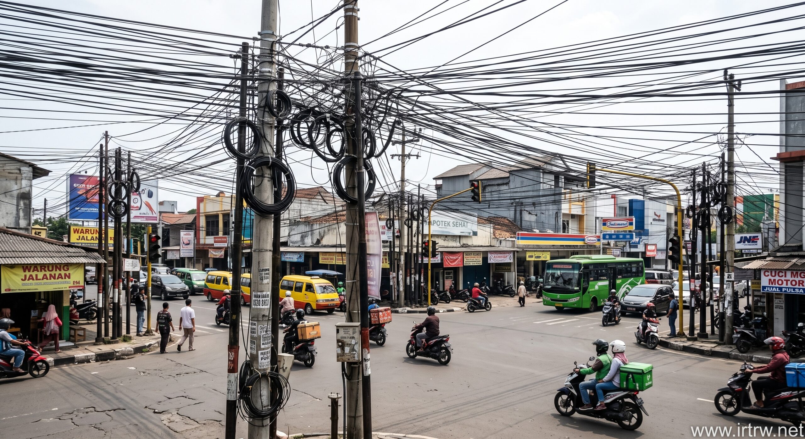 Semrawutnya Kabel Udara dan Fenomena Tiang Beranak Pinak